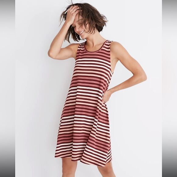 Madewell HighPoint Sulley Striped Swing Dress - Picture 1 of 11